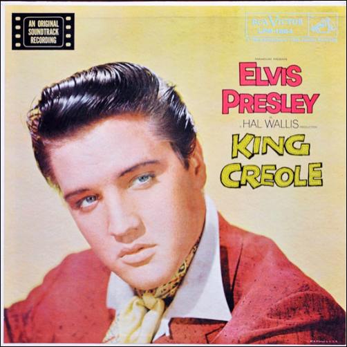 Elvis Presley - King Creole soundtrack, original with rare error on label. Includes promotional glossy photo of Elvis in Army uniform.
